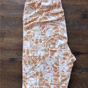 LuLaRoe Women's Mickey Mouse Leggings - Orange and White